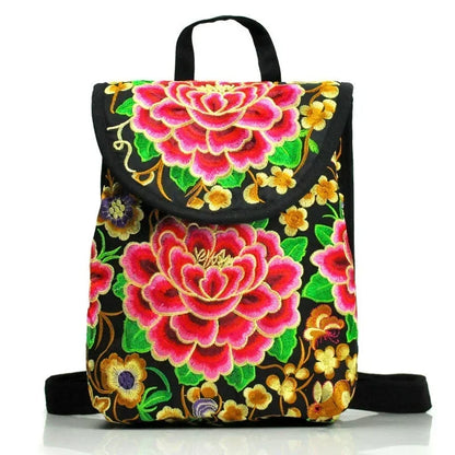 Sac à dos brodé de style chinois pour femmes