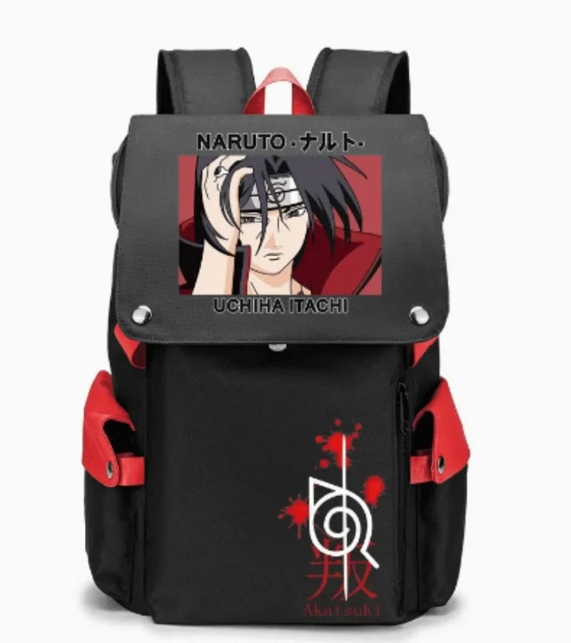 Nauto Anime Sac à dos d'école de grande capacité, sac à dos de sport, épaule à fermeture éclair éclaircissante, sac d'extérieur, accessoires de mode manga