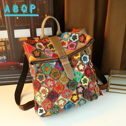 Sac à dos de luxe pour femmes, en cuir véritable
