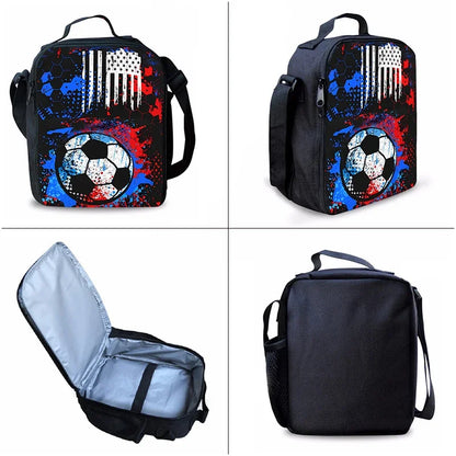 sacs d'école pour garçon et filles, dessin animé décontracté mode football