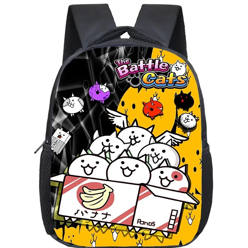 Sac à dos de dessin animé The Battle Cats pour enfants, petit sac d'école, sac à dos pour enfants, garçons et filles, cadeau de retour à l'école, Mochila