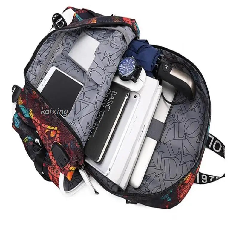 Sac à dos Anime USB pour garçons et filles, sac d'école de livre, grande capacité, cartables pour étudiants adolescents, femmes, hommes, sac à dos de voyage