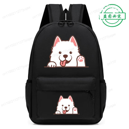 Sac à dos pour enfants avec dessin animé de chien Husky sibérien mignon