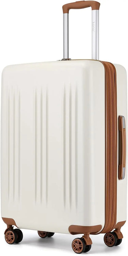 Lightweight expandable hard-shell suitcase with TSA lock