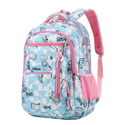 Sac à Dos d'École Primaire Orth4WD pour Enfant Fille, Cartable de Princesse bleu