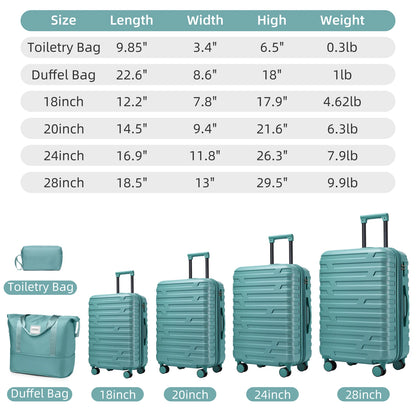 Ensembles de bagages 6 pièces avec sacs de voyage