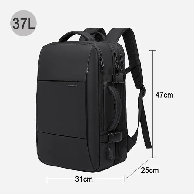 Sac à Dos de Voyage pour Homme, Business, École, Extensible, USB, Grande Capacité, 17.3, Ordinateur Portable, Étanche, Mode