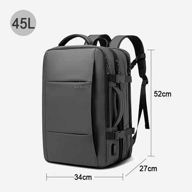 Sac à Dos de Voyage pour Homme, Business, École, Extensible, USB, Grande Capacité, 17.3, Ordinateur Portable, Étanche, Mode