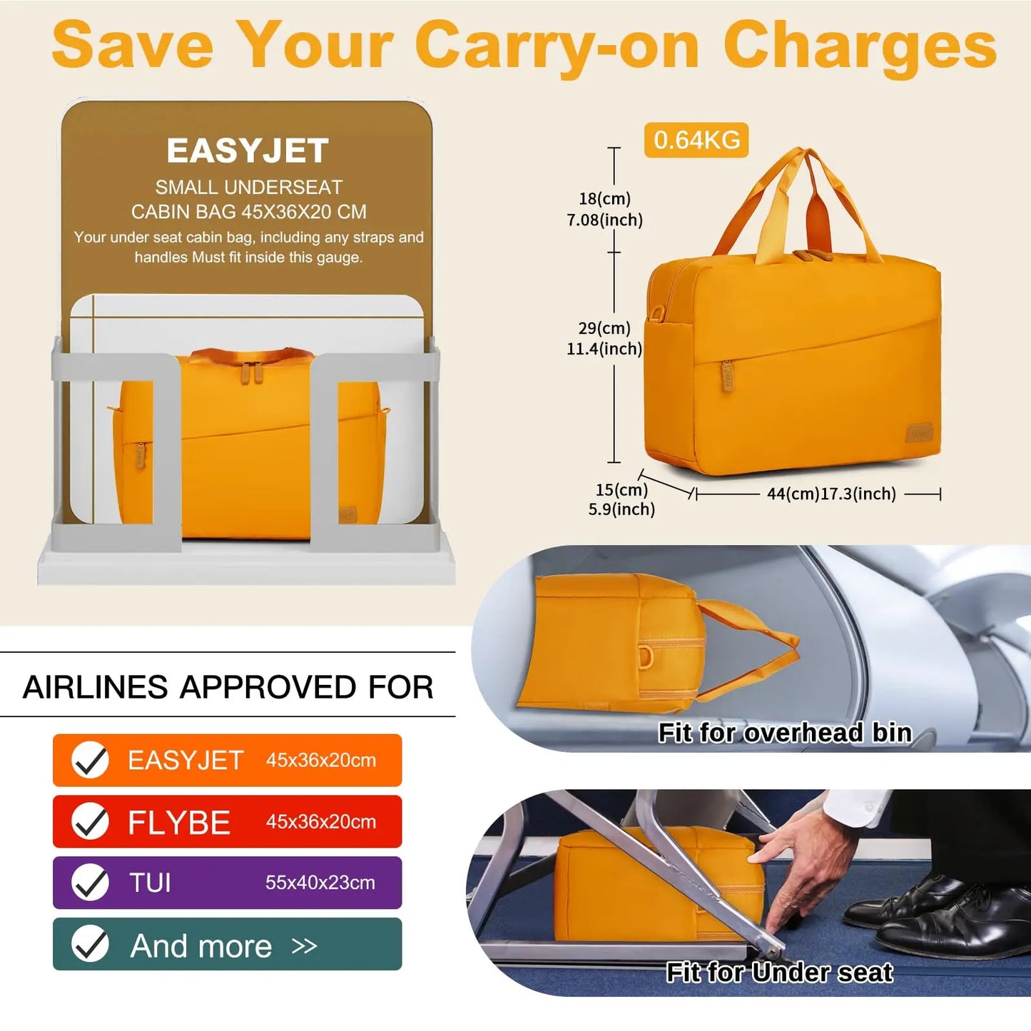 Sac de voyage léger avec étui pour ordinateur portable