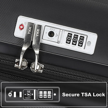 Lightweight expandable hard-shell suitcase with TSA lock