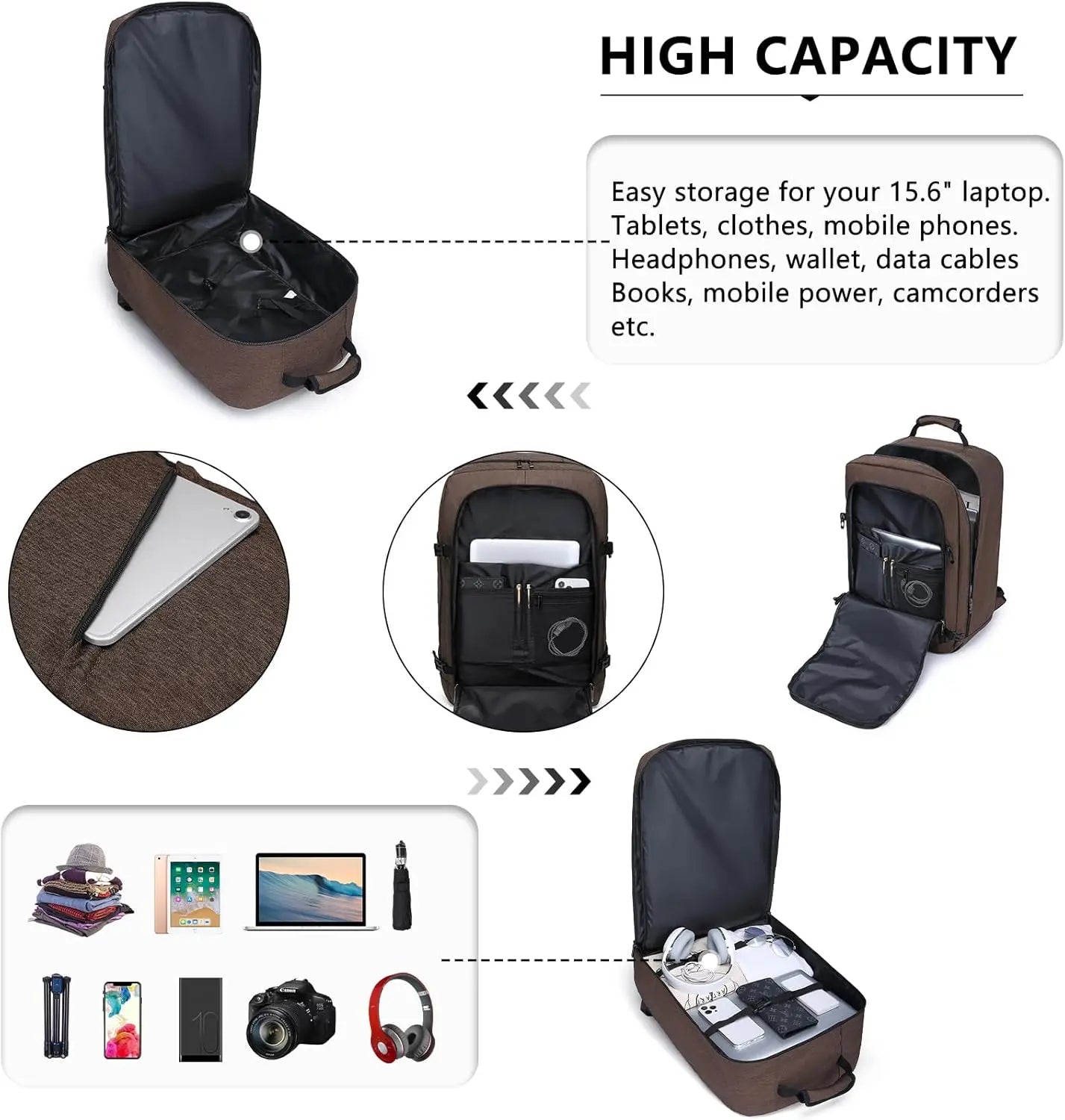Sac à dos de voyage 38L