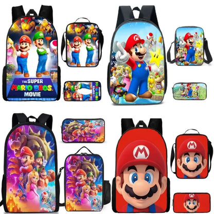 Ensemble de cartable 3D Super Mario Brothers pour garçons et filles