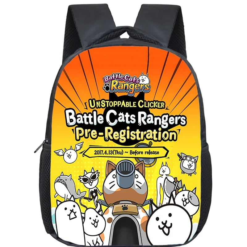 Sac à dos de dessin animé The Battle Cats pour enfants, petit sac d'école, sac à dos pour enfants, garçons et filles, cadeau de retour à l'école, Mochila