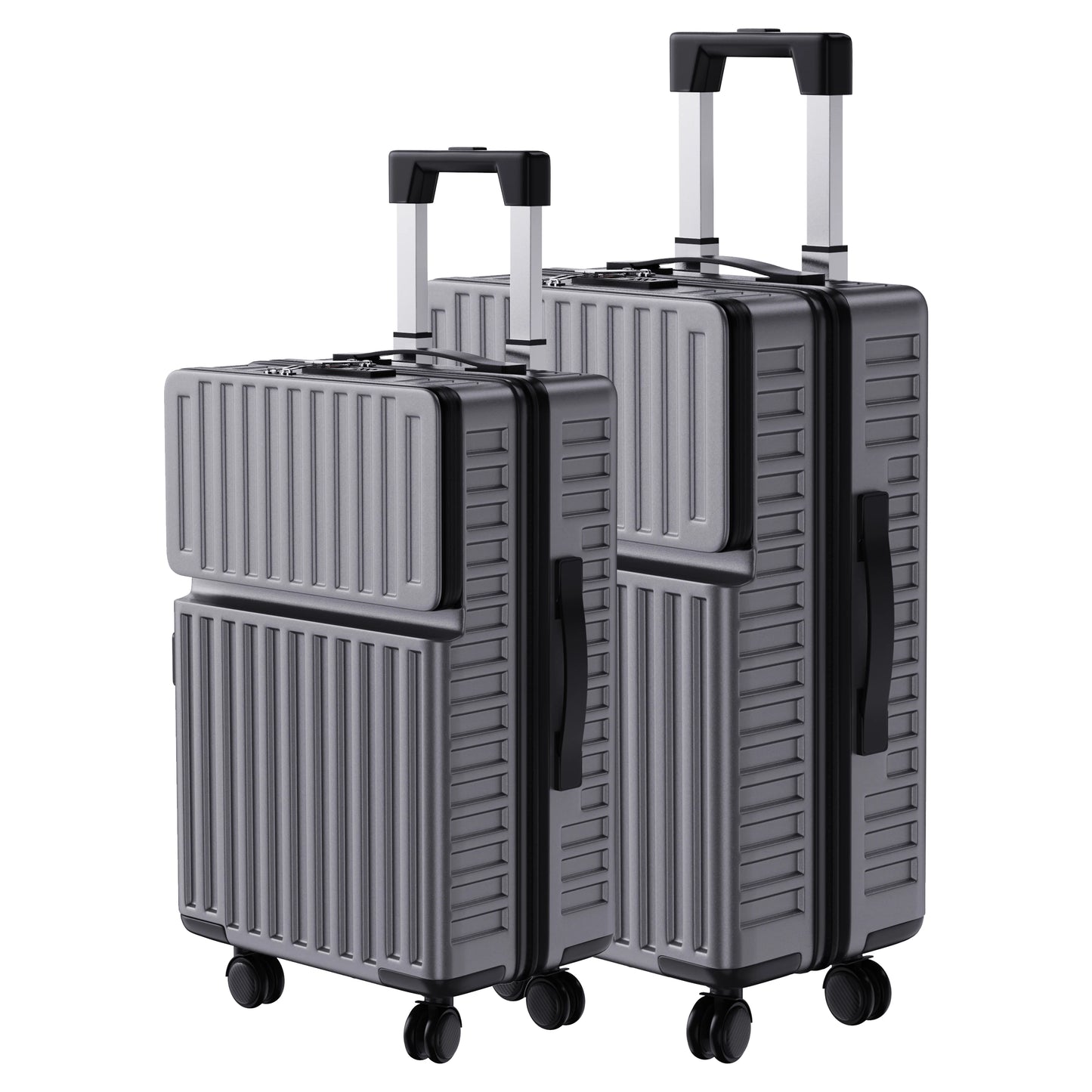 Ensemble de 2 valises avec ouverture frontale