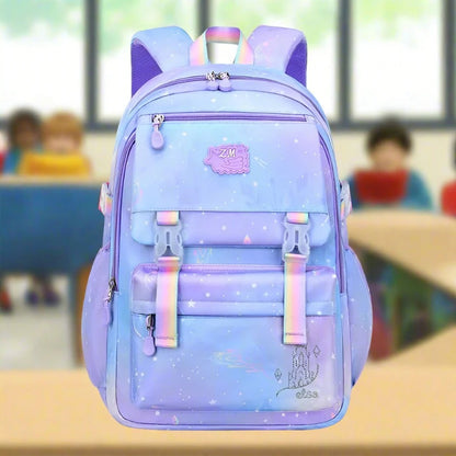 Sacs d'école imperméables pour enfants, cartable violet et rose pour filles, SR, grande capacité, étudiant du primaire