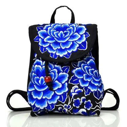 Sac à dos brodé de style chinois pour femmes