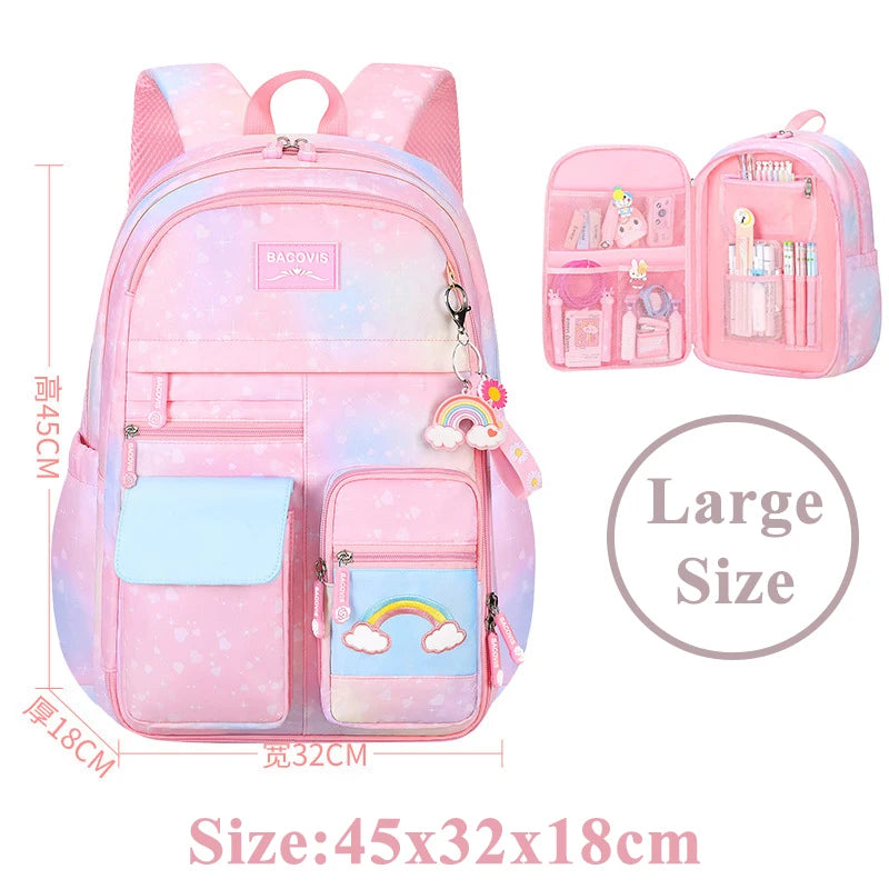 Sac à dos rose de grande capacité pour fille, Nouvelle mode