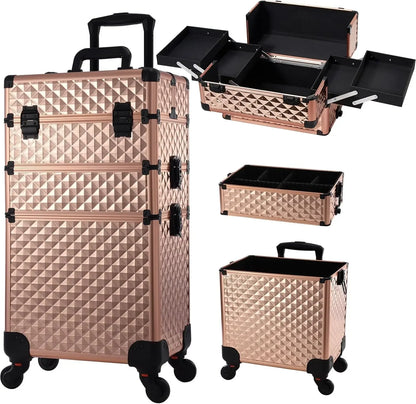 Trousse de maquillage roulante 3 en 1