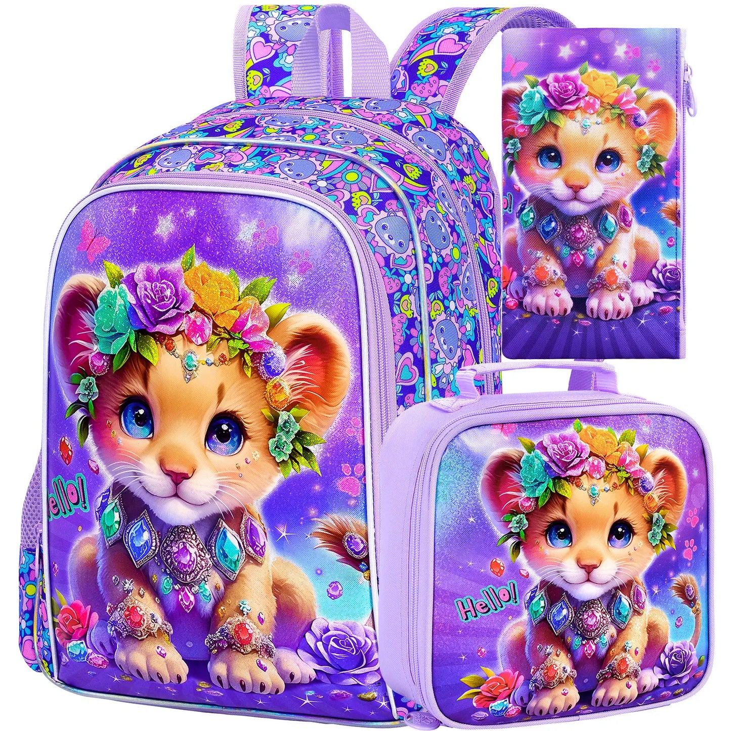 Sac d'école primaire avec sac à lunch