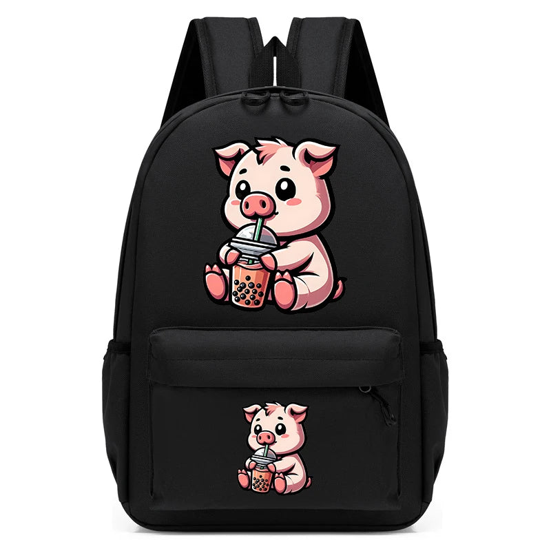 Cartable de dessin animé pour filles et garçons, mini over, animal de compagnie, bulle de thé, sac d'école Kawaii, sac à dos pour enfants de la maternelle