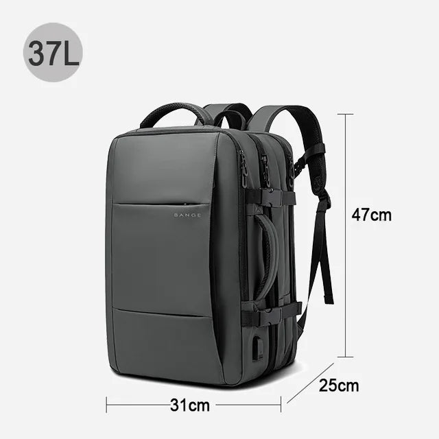 Sac à Dos de Voyage pour Homme, Business, École, Extensible, USB, Grande Capacité, 17.3, Ordinateur Portable, Étanche, Mode