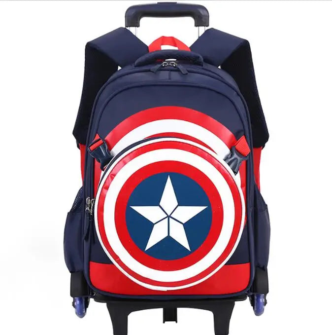 Sac à dos à 2 et 6 roulettes d'école pour enfants