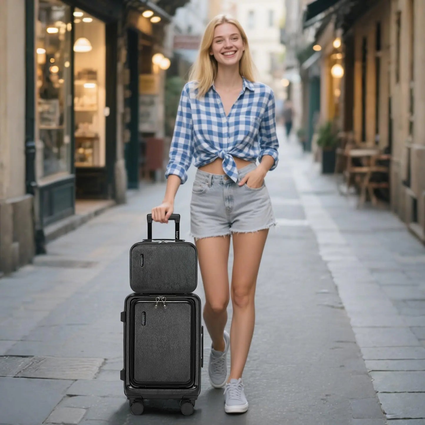 Coffret à bagages à main, 20 pouces-étui rigide ABS