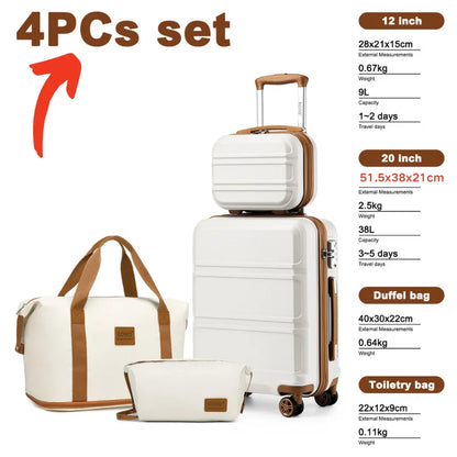 Valise trolley ABS (2/4/6 pièces) – Coque rigide légère