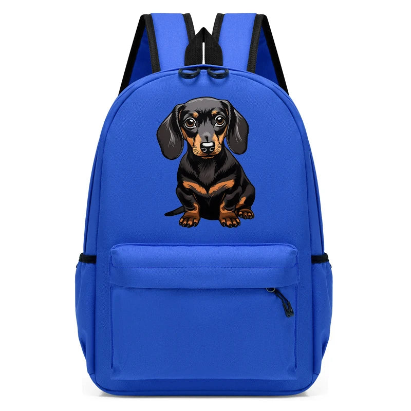 Sac à dos graphique de chien de teckel de dessin animé pour enfants, cartable d'étudiant de la maternelle, sac à dos pour enfants, mode, garçons, filles