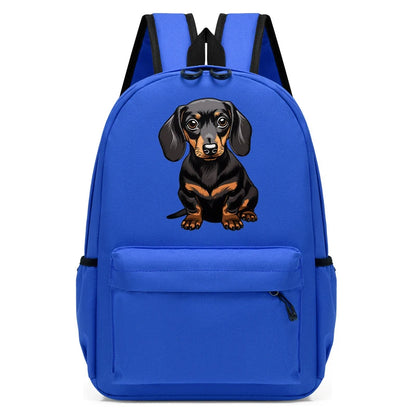 Sac à dos graphique de chien de teckel de dessin animé pour enfants, cartable d'étudiant de la maternelle, sac à dos pour enfants, mode, garçons, filles