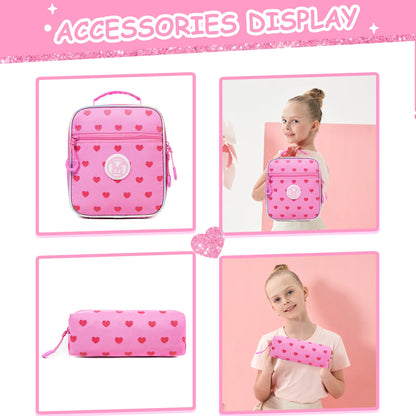 School backpack with wheels, 3 pieces