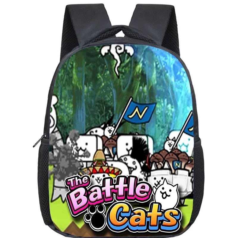 Sac à dos de dessin animé The Battle Cats pour enfants, petit sac d'école, sac à dos pour enfants, garçons et filles, cadeau de retour à l'école, Mochila