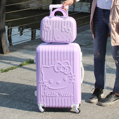 Sanurgente Valise à roulettes Hello Kitty Anime Kawaii