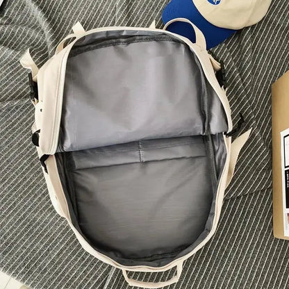 Sac à Dos Multi-Poches Universel en Nylon pour Homme et Femme, Grande Capacité, Loisirs, Cartable Simple, Insertion d'Ordinateur