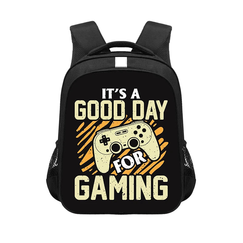 Sac à dos imprimé manettes de jeu drôles, contrôleur de jeu vidéo, sac d'école pour adolescents, sac à dos pour ordinateur portable Gamer, sacs de livre pour enfants, cadeau