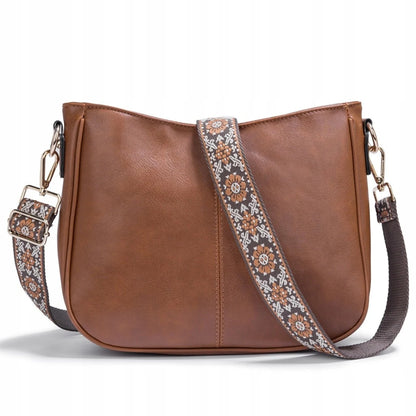 Sac à main marron pour femme en cuir écologique