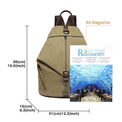 Canvas backpack for travel