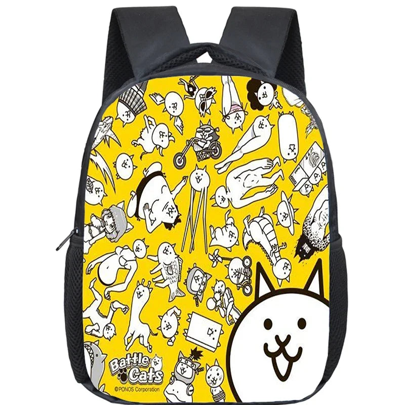 Sac à dos de dessin animé The Battle Cats pour enfants, petit sac d'école, sac à dos pour enfants, garçons et filles, cadeau de retour à l'école, Mochila