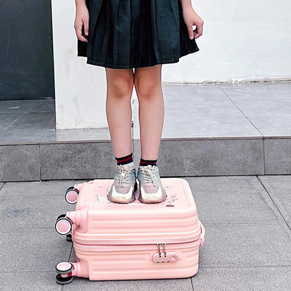 valise rigide rose