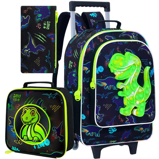 Sac d'école à roulettes avec sac à déjeuner