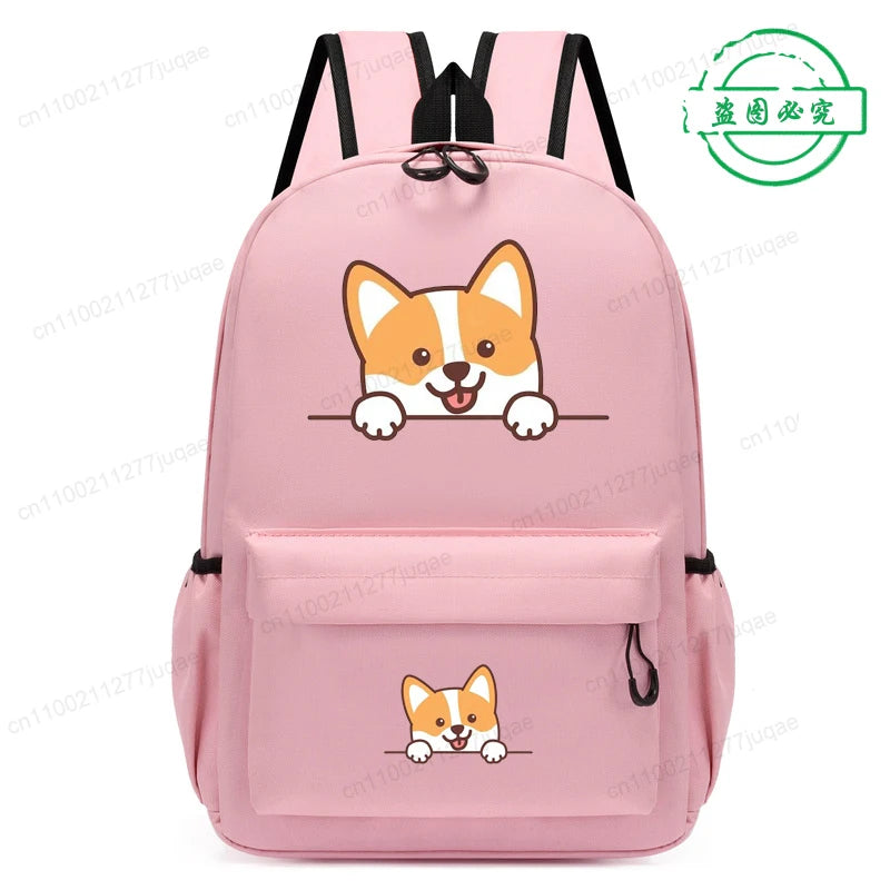 Sac à dos pour enfants avec dessin animé de chien Husky sibérien mignon