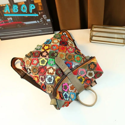 Sac à dos de luxe pour femmes, en cuir véritable
