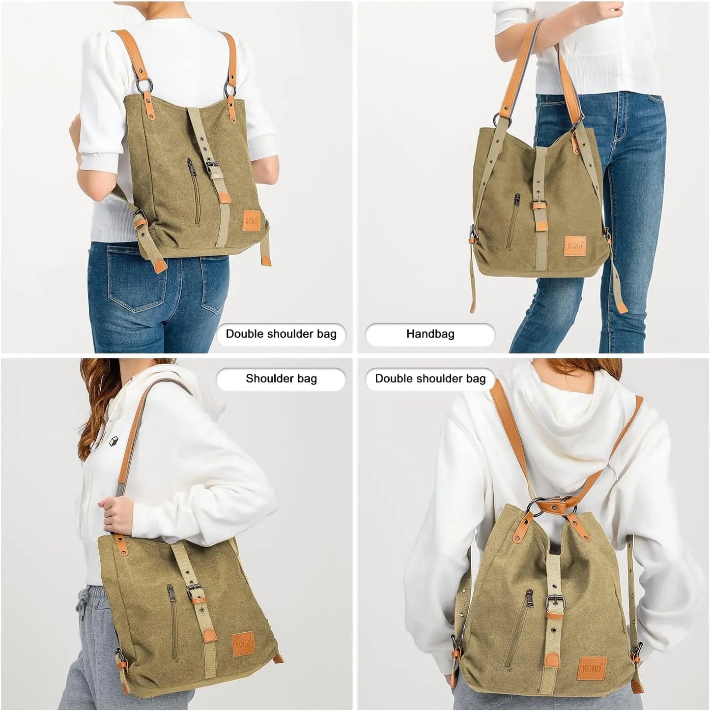 Sac en toile de grande capacité