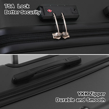 Ensemble de bagages de voyage ABS avec poignée télescopique, 5 pièces