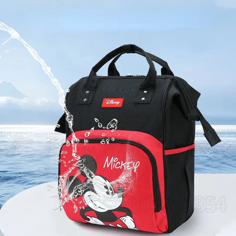 Disney-Sac à langer original de Minnie pour bébé, sac à dos de grande capacité, sac de dessin animé étanche, marque de luxe, nouveau etanche