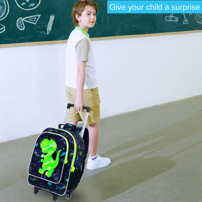 Sac d'école à roulettes avec sac à déjeuner
