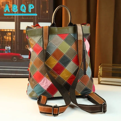 Sac à dos de luxe pour femmes, en cuir véritable