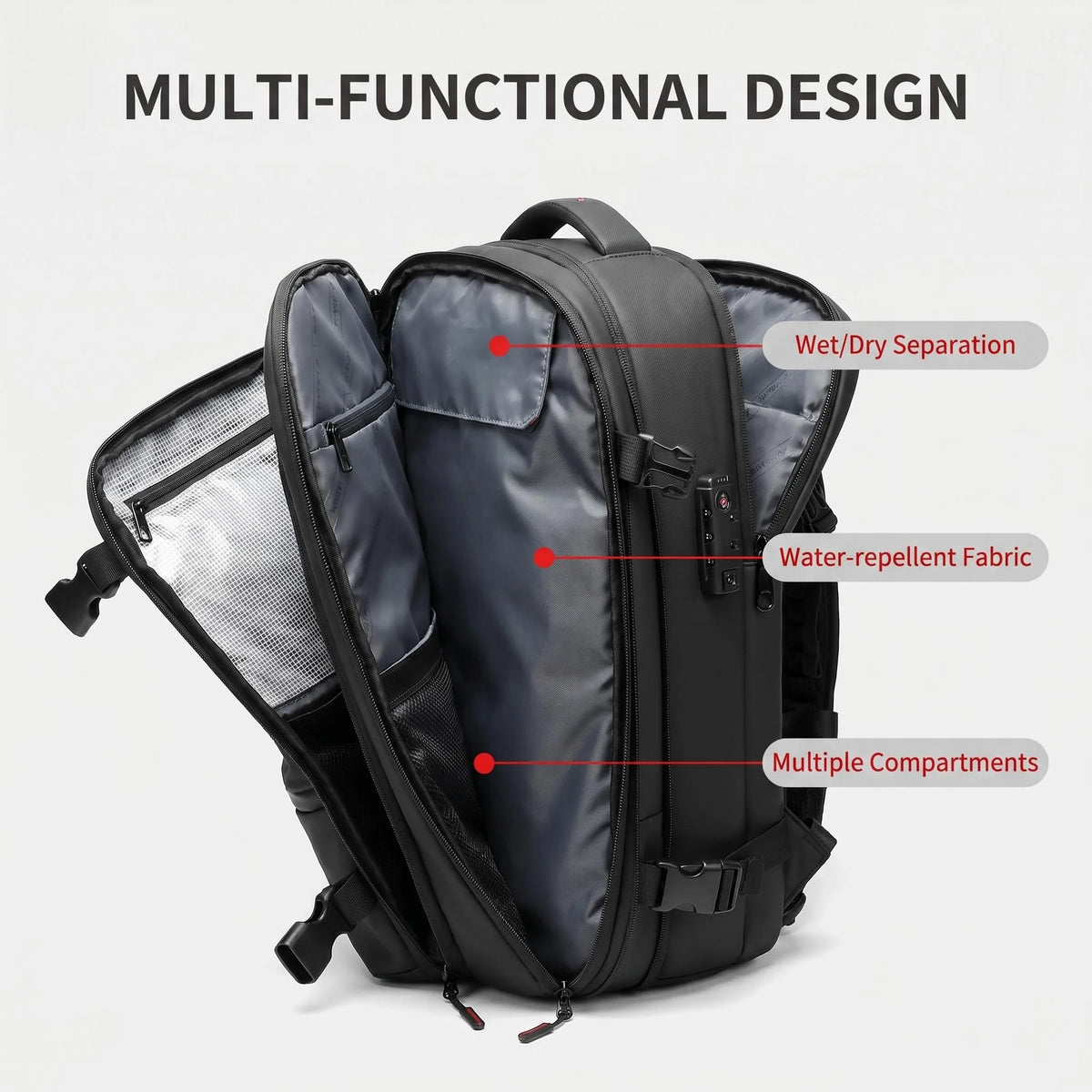 Sac à dos de compression sous vide pour ordinateur portable de 17 pouces