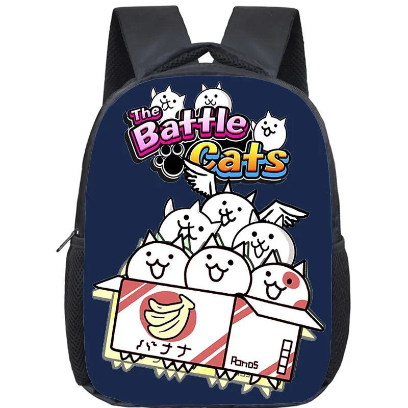 Sac à dos de dessin animé The Battle Cats pour enfants, petit sac d'école, sac à dos pour enfants, garçons et filles, cadeau de retour à l'école, Mochila