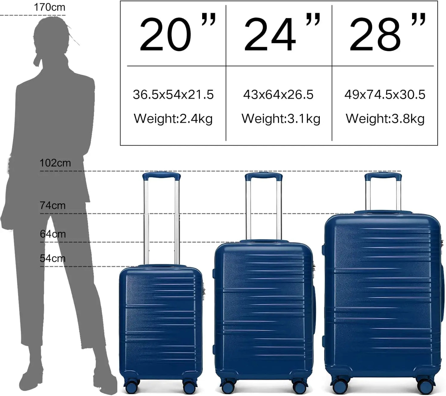 Chariot ABS + PC, robuste et élégant